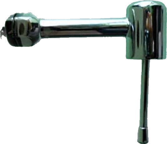 Grifo Ahorrador ENTERPRISE Modelo B1 cromado de entrada horizontal instalado en pared
